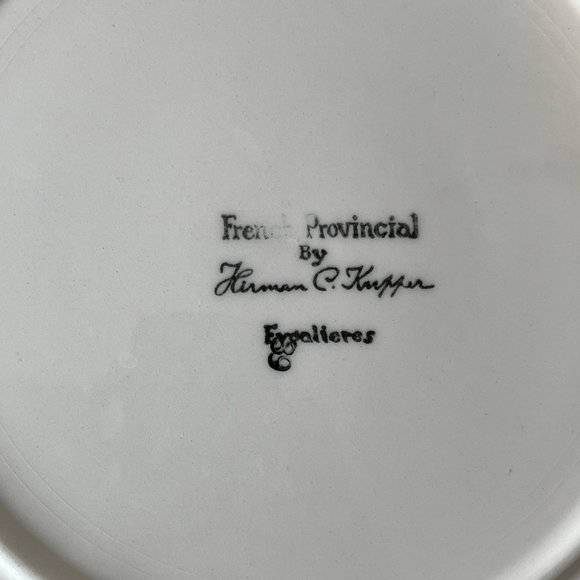 Vintage "French Provincial" Decorative Dinner Plate // Herman C. Kupper New York - Picture 5 of 5